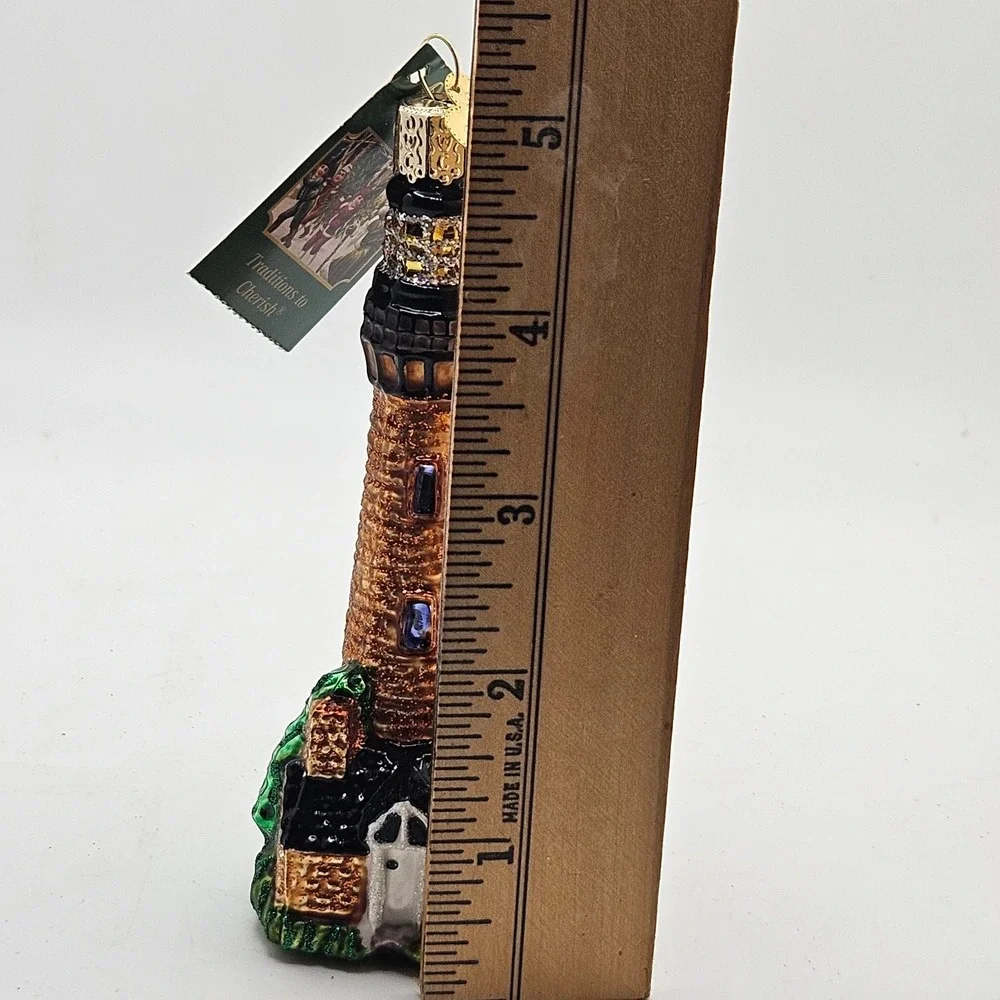 Old World Christmas Currituck‎ Lighthouse Glass Ornament 2018 North Carolina NOS